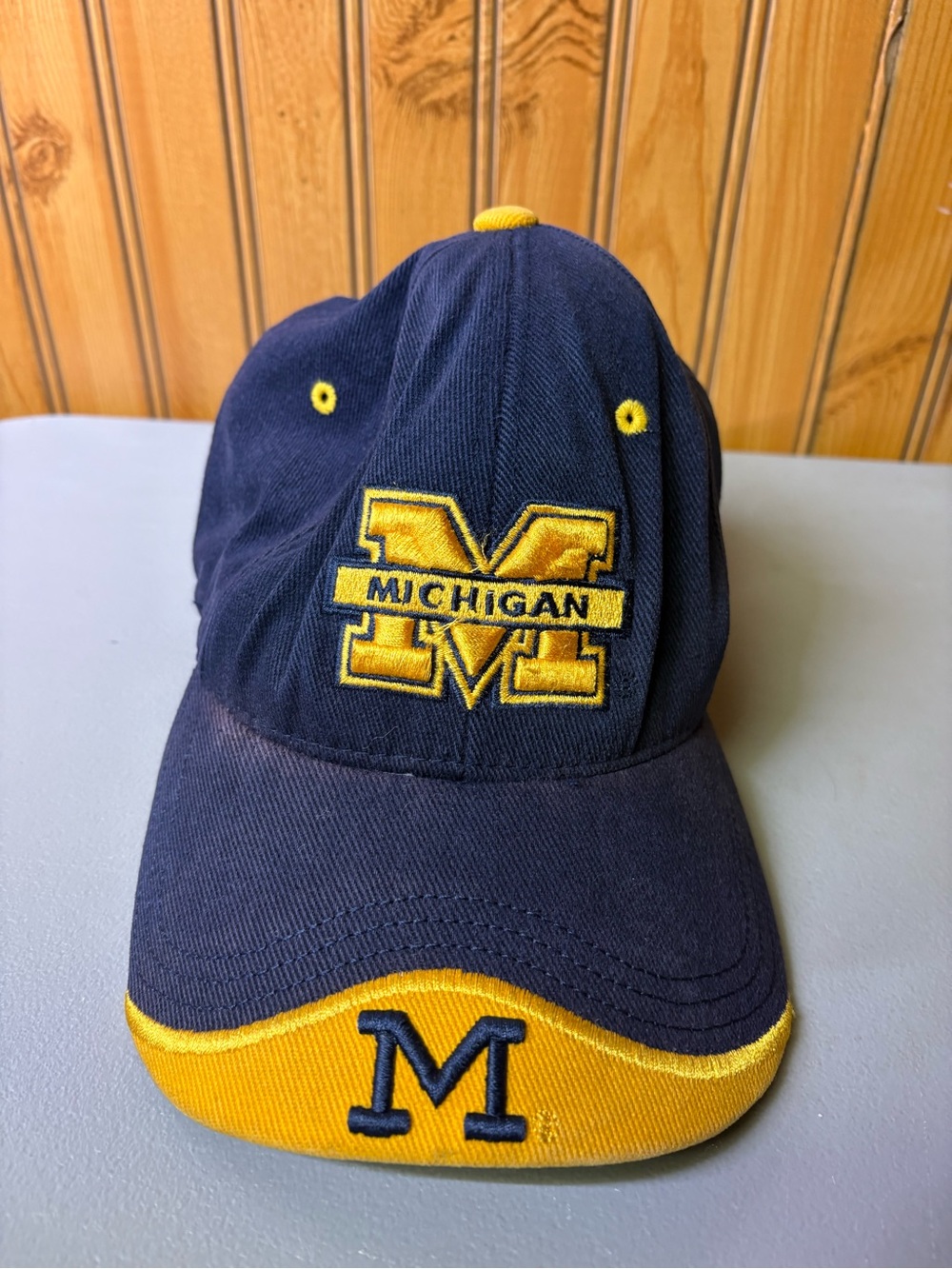 Top of the World Navy and Yellow Michigan 'M' Logo Baseball Cap